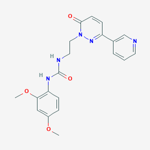 molecular formula C20H21N5O4 B2671099 1-(2,4-dimethoxyphenyl)-3-(2-(6-oxo-3-(pyridin-3-yl)pyridazin-1(6H)-yl)ethyl)urea CAS No. 1105208-09-0