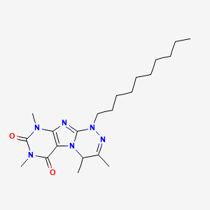 1-decyl-3,4,7,9-tetramethyl-4H-purino[8,7-c][1,2,4]triazine-6,8-dione