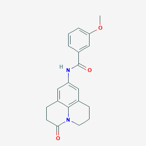 molecular formula C20H20N2O3 B2671112 3-Methoxy-N-(2-oxo-1-azatricyclo[7.3.1.05,13]trideca-5,7,9(13)-trien-7-yl)benzamide CAS No. 898455-35-1