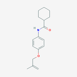 molecular formula C17H23NO2 B267112 N-{4-[(2-methylprop-2-en-1-yl)oxy]phenyl}cyclohexanecarboxamide 