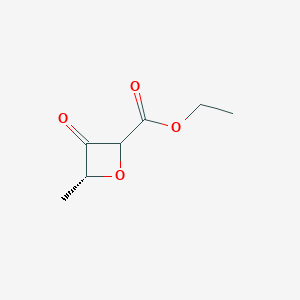 molecular formula C7H10O4 B2671120 Ethyl (4R)-4-methyl-3-oxooxetane-2-carboxylate CAS No. 2418618-62-7