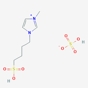 molecular formula C8H16N2O7S2 B2671125 3-Methyl-1-(4-sulfobutyl)-1H-imidazol-3-ium hydrogensulfate CAS No. 827320-59-2