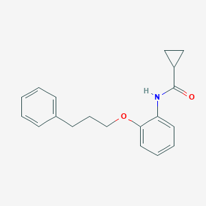 molecular formula C19H21NO2 B267113 N-[2-(3-phenylpropoxy)phenyl]cyclopropanecarboxamide 