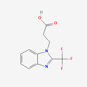 molecular formula C11H9F3N2O2 B2671139 3-(2-Trifluoromethyl-benzoimidazol-1-yl)-propionic acid CAS No. 526205-52-7