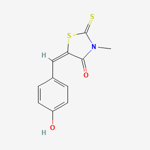 molecular formula C11H9NO2S2 B2671141 (5E)-5-[(4-hydroxyphenyl)methylidene]-3-methyl-2-sulfanylidene-1,3-thiazolidin-4-one CAS No. 23517-86-4