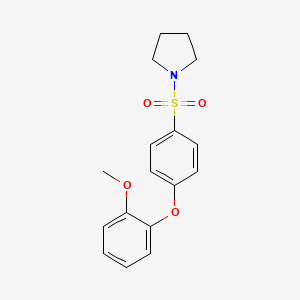1-((4-(2-Methoxyphenoxy)phenyl)sulfonyl)pyrrolidine