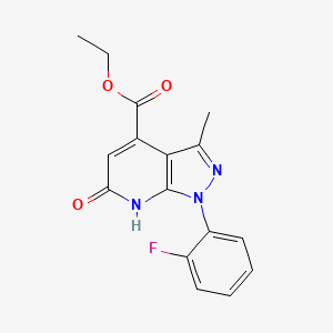 ethyl 1-(2-fluorophenyl)-3-methyl-6-oxo-6,7-dihydro-1H-pyrazolo[3,4-b]pyridine-4-carboxylate