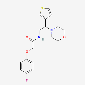 2-(4-fluorophenoxy)-N-(2-morpholino-2-(thiophen-3-yl)ethyl)acetamide