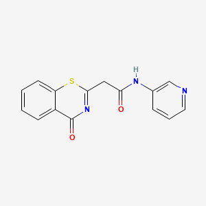 molecular formula C15H11N3O2S B2671164 2-(4-oxo-4H-1,3-benzothiazin-2-yl)-N-(3-pyridinyl)acetamide CAS No. 338975-41-0