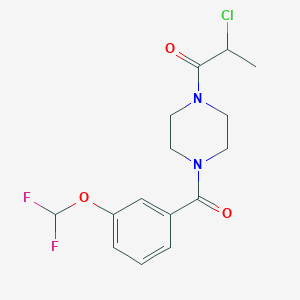 2-Chloro-1-[4-[3-(difluoromethoxy)benzoyl]piperazin-1-yl]propan-1-one