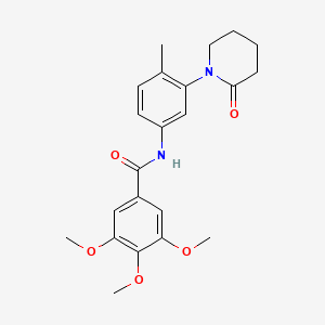 3,4,5-trimethoxy-N-(4-methyl-3-(2-oxopiperidin-1-yl)phenyl)benzamide