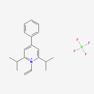 molecular formula C19H24BF4N B2671174 1-Ethenyl-4-phenyl-2,6-bis(propan-2-yl)pyridin-1-ium; tetrafluoroboranuide CAS No. 87803-37-0