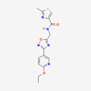 molecular formula C15H15N5O3S B2671184 N-((3-(6-乙氧吡啶-3-基)-1,2,4-噁二唑-5-基)甲基)-2-甲基噻唑-4-甲酰胺 CAS No. 1903729-45-2