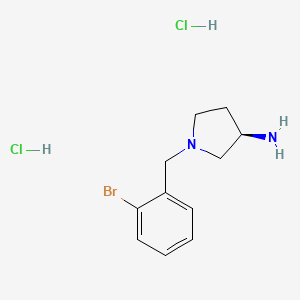 molecular formula C11H17BrCl2N2 B2671188 (R)-1-(2-Bromobenzyl)pyrrolidin-3-amine dihydrochloride CAS No. 1286207-54-2