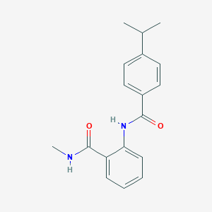 molecular formula C18H20N2O2 B267119 2-[(4-isopropylbenzoyl)amino]-N-methylbenzamide 