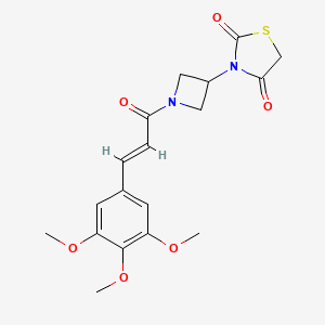 (E)-3-(1-(3-(3,4,5-trimethoxyphenyl)acryloyl)azetidin-3-yl)thiazolidine-2,4-dione