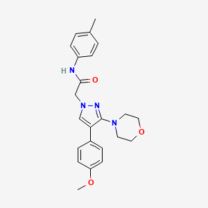 molecular formula C23H26N4O3 B2671203 2-(4-(4-methoxyphenyl)-3-morpholino-1H-pyrazol-1-yl)-N-(p-tolyl)acetamide CAS No. 1286699-46-4