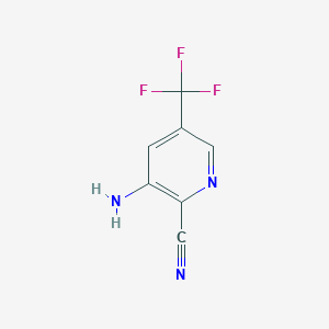 molecular formula C7H4F3N3 B2671205 3-Amino-5-(trifluoromethyl)picolinonitrile CAS No. 1211515-30-8