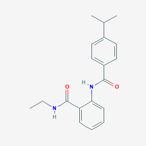 molecular formula C19H22N2O2 B267121 N-ethyl-2-[(4-isopropylbenzoyl)amino]benzamide 