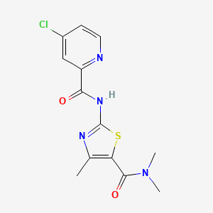 molecular formula C13H13ClN4O2S B2671213 2-(4-chloropicolinamido)-N,N,4-trimethylthiazole-5-carboxamide CAS No. 1207009-95-7