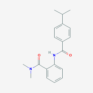 molecular formula C19H22N2O2 B267122 2-[(4-isopropylbenzoyl)amino]-N,N-dimethylbenzamide 
