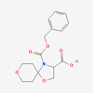 molecular formula C16H19NO6 B2671220 4-((Benzyloxy)carbonyl)-1,8-dioxa-4-azaspiro[4.5]decane-3-carboxylic acid CAS No. 2126160-65-2