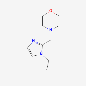 molecular formula C10H17N3O B2671222 4-((1-ethyl-1H-imidazol-2-yl)methyl)morpholine CAS No. 1866436-06-7