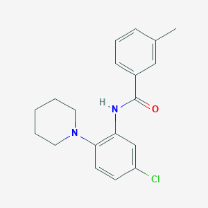 molecular formula C19H21ClN2O B2671226 N-(5-chloro-2-piperidin-1-ylphenyl)-3-methylbenzamide CAS No. 383146-53-0