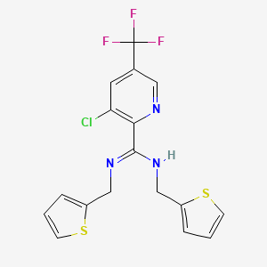 3-chloro-N,N'-bis(2-thienylmethyl)-5-(trifluoromethyl)-2-pyridinecarboximidamide