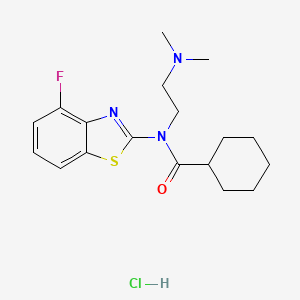 N-(2-(dimethylamino)ethyl)-N-(4-fluorobenzo[d]thiazol-2-yl)cyclohexanecarboxamide hydrochloride