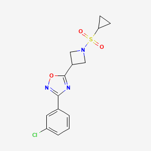 3-(3-Chlorophenyl)-5-(1-(cyclopropylsulfonyl)azetidin-3-yl)-1,2,4-oxadiazole