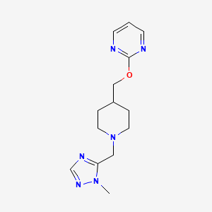 2-[[1-[(2-Methyl-1,2,4-triazol-3-yl)methyl]piperidin-4-yl]methoxy]pyrimidine