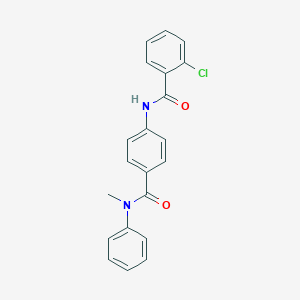molecular formula C21H17ClN2O2 B267125 2-chloro-N-{4-[(methylanilino)carbonyl]phenyl}benzamide 