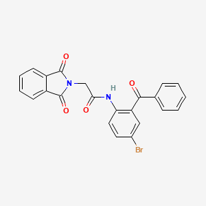 molecular formula C23H15BrN2O4 B2671252 N-(2-benzoyl-4-bromophenyl)-2-(1,3-dioxoisoindolin-2-yl)acetamide CAS No. 423739-86-0