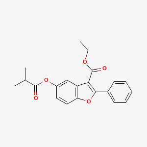 Ethyl 5-[(2-methylpropanoyl)oxy]-2-phenyl-1-benzofuran-3-carboxylate