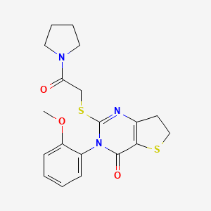 3-(2-methoxyphenyl)-2-((2-oxo-2-(pyrrolidin-1-yl)ethyl)thio)-6,7-dihydrothieno[3,2-d]pyrimidin-4(3H)-one
