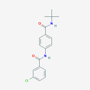 molecular formula C18H19ClN2O2 B267127 N-{4-[(tert-butylamino)carbonyl]phenyl}-3-chlorobenzamide 