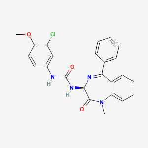 molecular formula C24H21ClN4O3 B2671277 1-(1-methyl-2-oxo-5-phenyl-2,3-dihydro-1H-1,4-diazepin-3-yl)-3-(3-chloro-4-methoxyphenyl)urea CAS No. 1796915-78-0