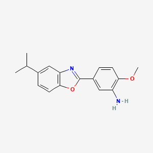 molecular formula C17H18N2O2 B2671285 5-(5-Isopropylbenzo[d]oxazol-2-yl)-2-methoxyaniline CAS No. 640759-16-6