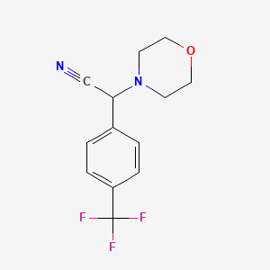 molecular formula C13H13F3N2O B2671287 2-(Morpholin-4-yl)-2-[4-(trifluoromethyl)phenyl]acetonitrile CAS No. 66573-60-2