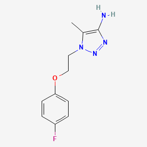 molecular formula C11H13FN4O B2671290 1-[2-(4-Fluorophenoxy)ethyl]-5-methyl-1H-1,2,3-triazol-4-amine CAS No. 1517489-02-9