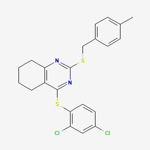 4-(2,4-Dichlorophenyl)sulfanyl-2-[(4-methylphenyl)methylsulfanyl]-5,6,7,8-tetrahydroquinazoline