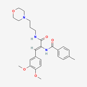 N-[2-(3,4-Dimethoxy-phenyl)-1-(3-morpholin-4-yl-propylcarbamoyl)-vinyl]-4-methyl-benzamide