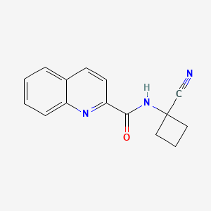 molecular formula C15H13N3O B2671305 N-(1-cyanocyclobutyl)quinoline-2-carboxamide CAS No. 1427901-42-5