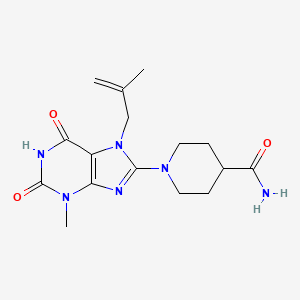 1-(3-methyl-7-(2-methylallyl)-2,6-dioxo-2,3,6,7-tetrahydro-1H-purin-8-yl)piperidine-4-carboxamide
