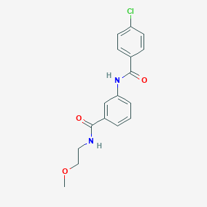 molecular formula C17H17ClN2O3 B267131 3-[(4-chlorobenzoyl)amino]-N-(2-methoxyethyl)benzamide 