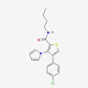 molecular formula C19H19ClN2OS B2671319 N-丁基-4-(4-氯苯基)-3-(1H-吡咯-1-基)噻吩-2-甲酰胺 CAS No. 1357969-64-2