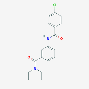molecular formula C18H19ClN2O2 B267132 3-[(4-chlorobenzoyl)amino]-N,N-diethylbenzamide 
