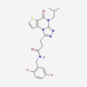 N-(2,5-difluorobenzyl)-3-(4-isobutyl-5-oxo-4,5-dihydrothieno[2,3-e][1,2,4]triazolo[4,3-a]pyrimidin-1-yl)propanamide