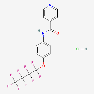 N-[4-(Nonafluorobutoxy)phenyl]pyridine-4-carboxamide--hydrogen chloride (1/1)